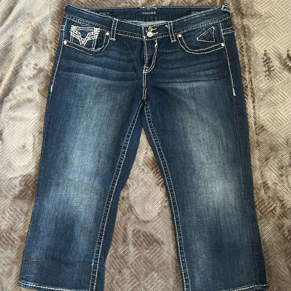 Vigoss Women's Blue Jean Capris